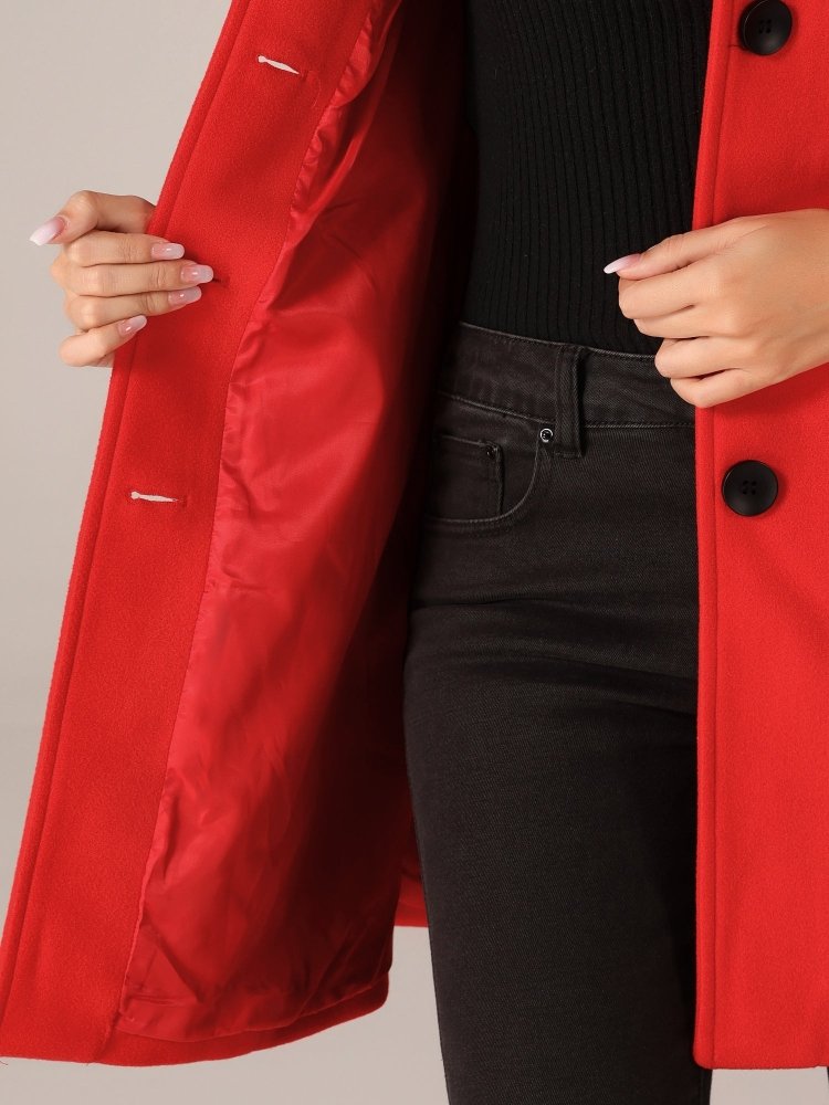 Ceralissea -  Manteau d’hiver pour femme à un bouton