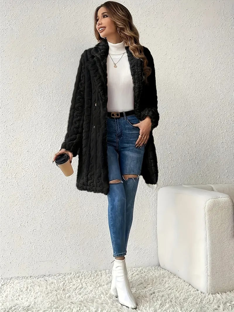 Léa - Manteau en fausse fourrure pour femme