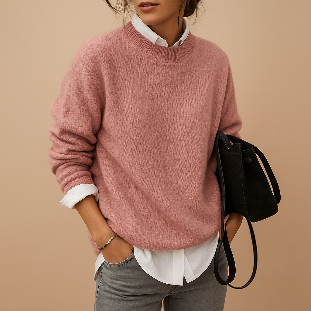 Mireille - Wool women’s sweater with elegant fit and minimalist finish